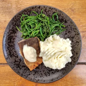 Wild Trout Mashed Potatoes Foraged Samphire